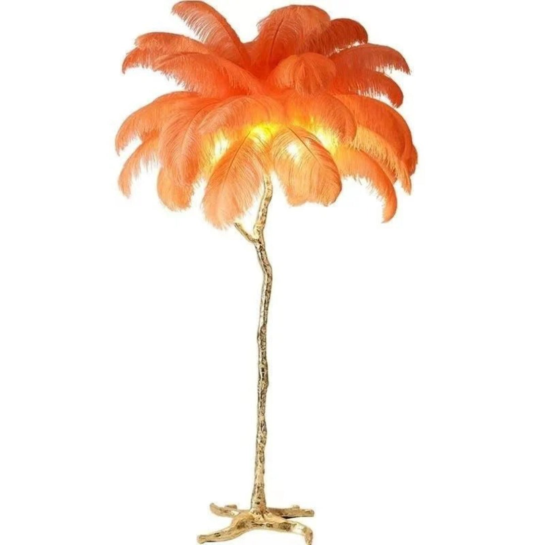 Moderne Vloerlamp met Veren