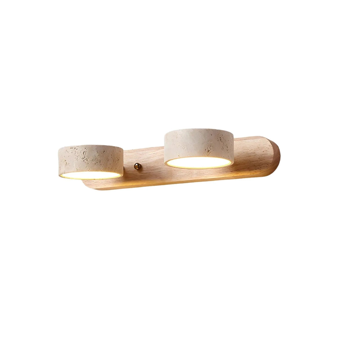 Minimalistische Travertin Dubbele Wandlamp