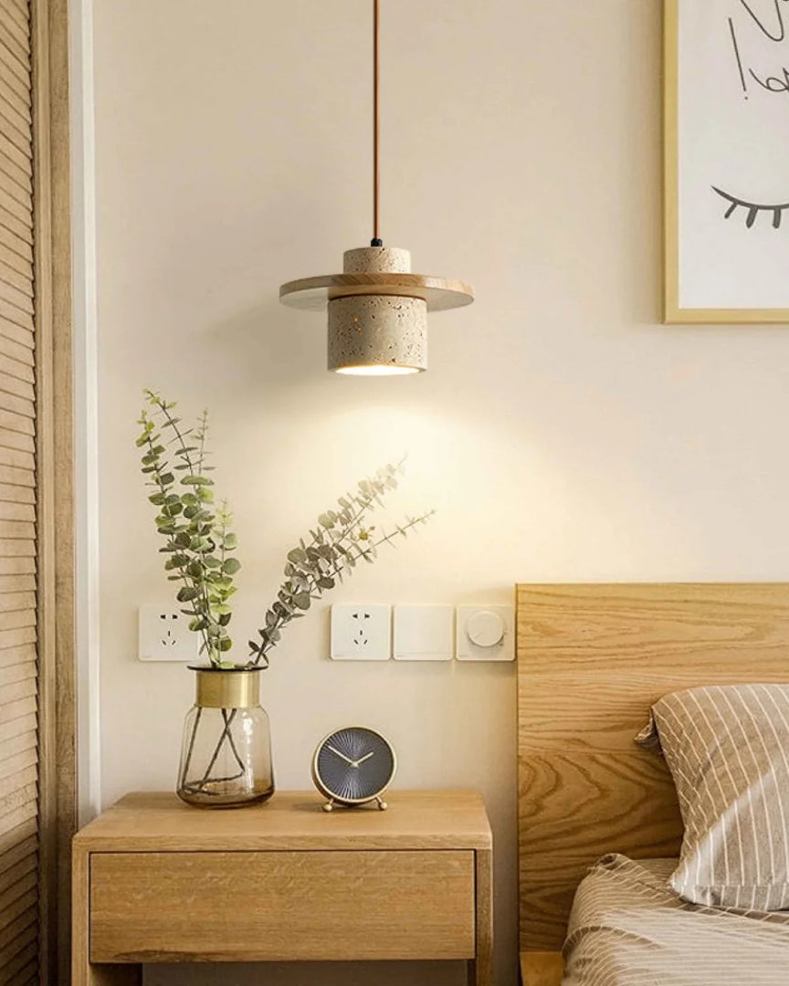 Minimalistische stenen hanglamp