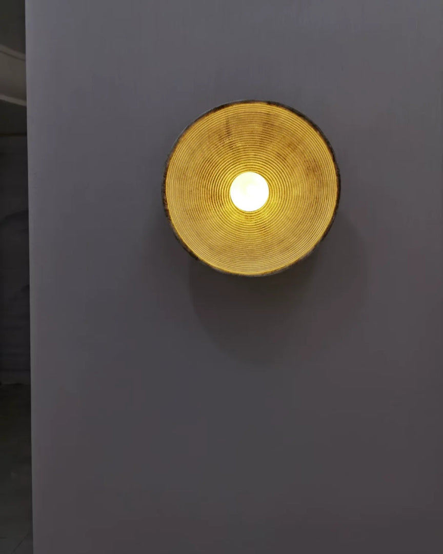 Japandi keramische wandlamp