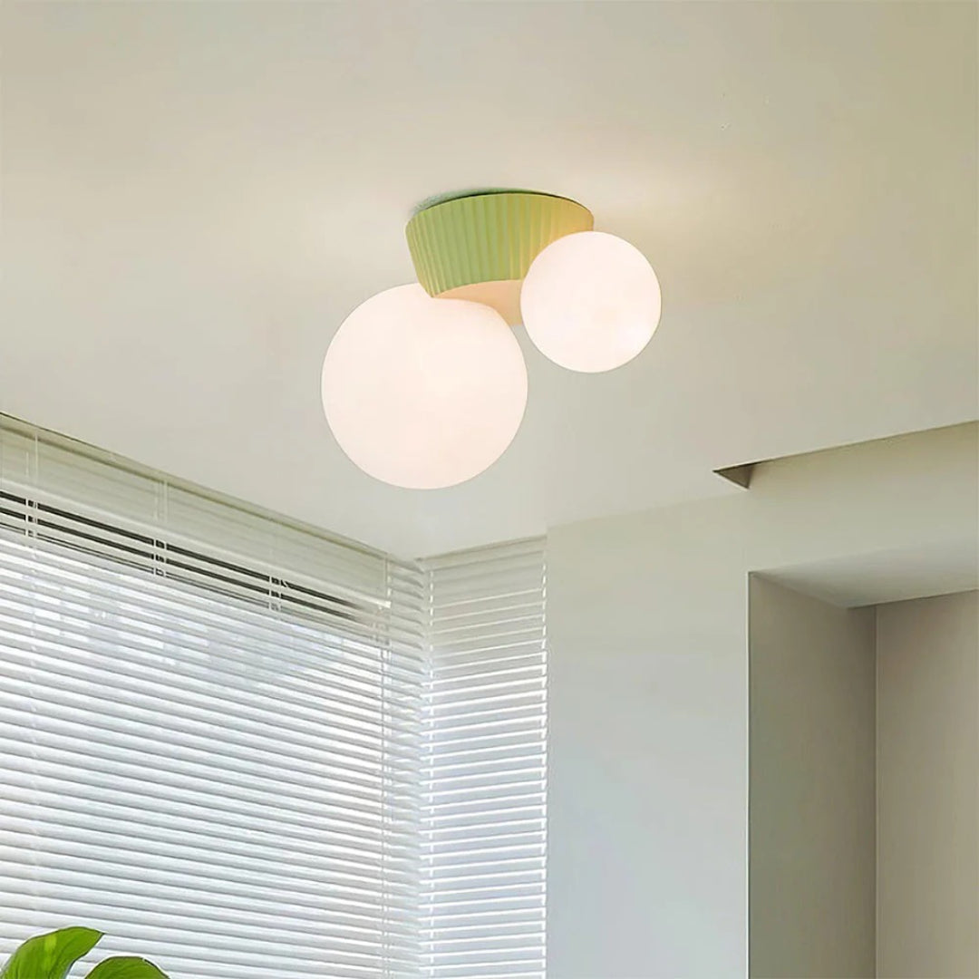 Dubbele bol plafondlamp