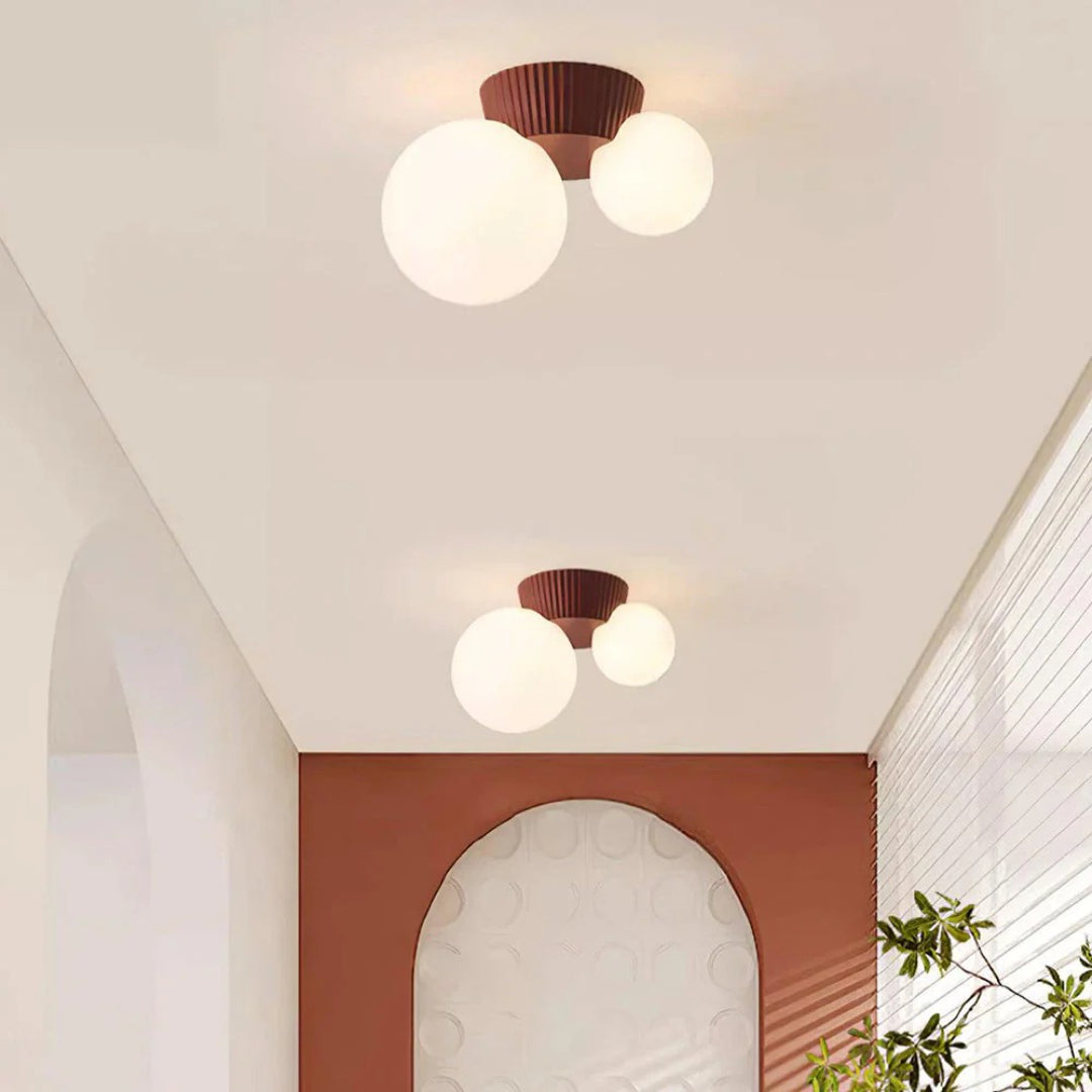 Dubbele bol plafondlamp