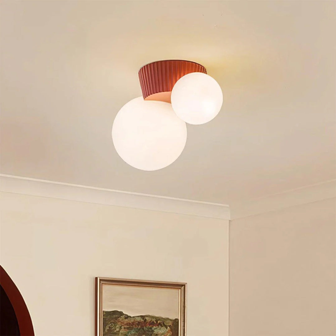 Dubbele bol plafondlamp