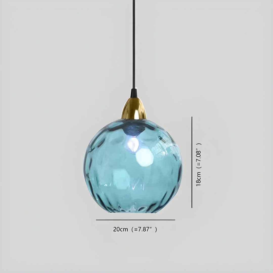 Hedendaagse Getextureerde Glazen Hanglamp