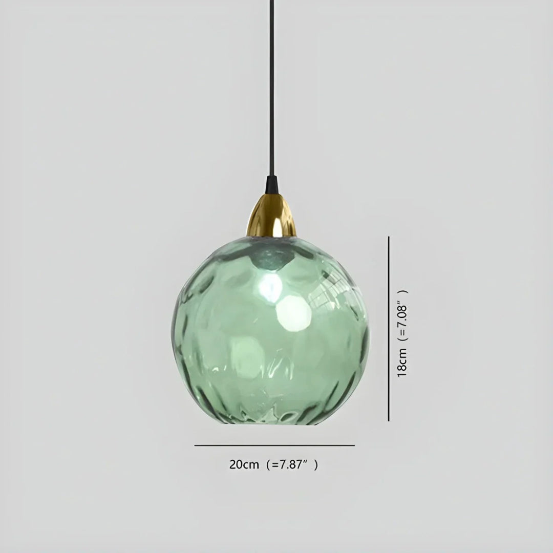 Hedendaagse Getextureerde Glazen Hanglamp