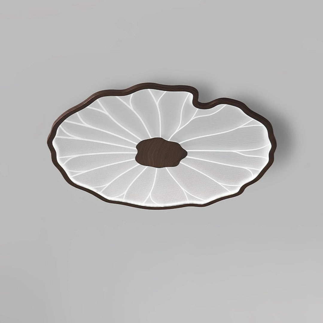 Bladvormige houten LED plafondlamp