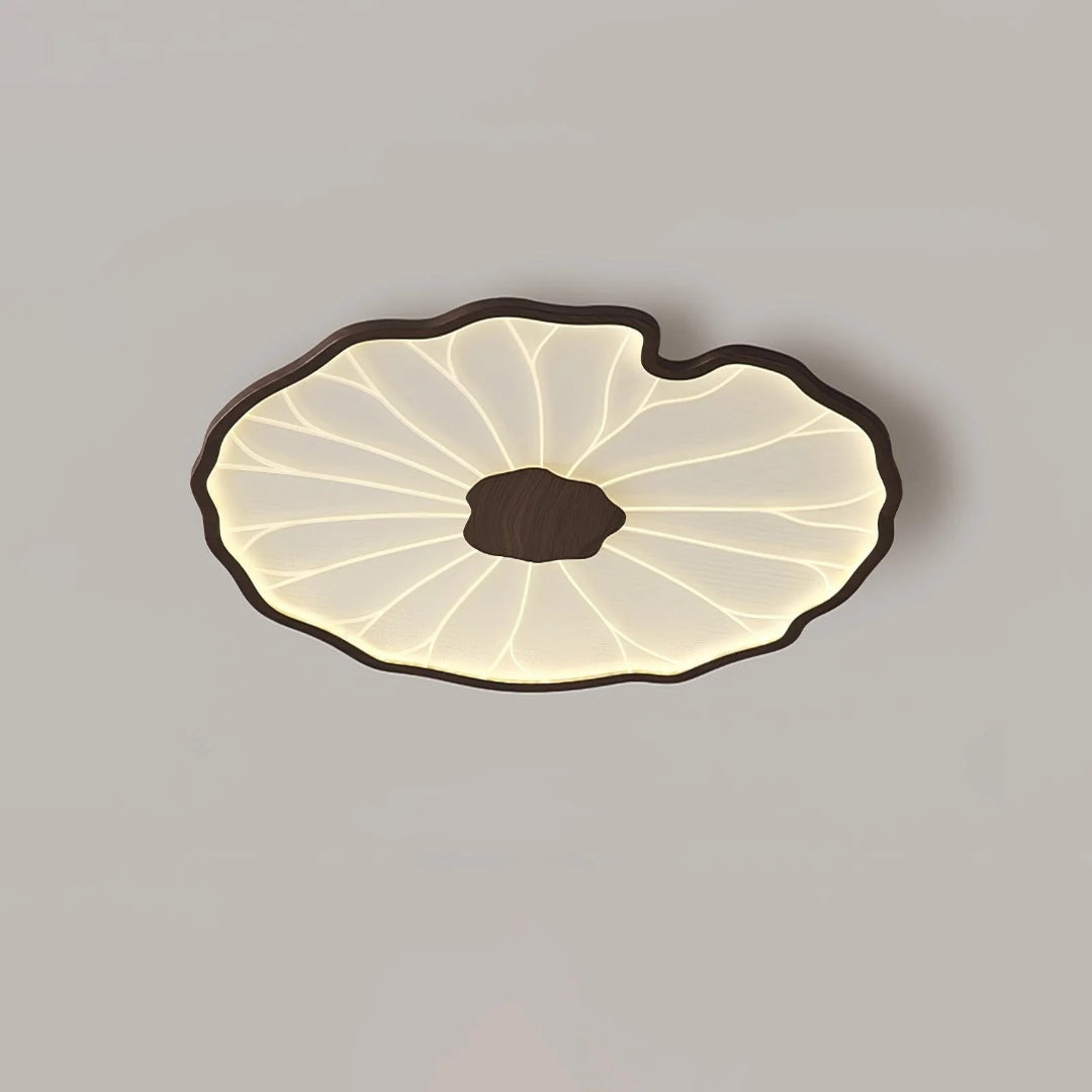 Bladvormige houten LED plafondlamp