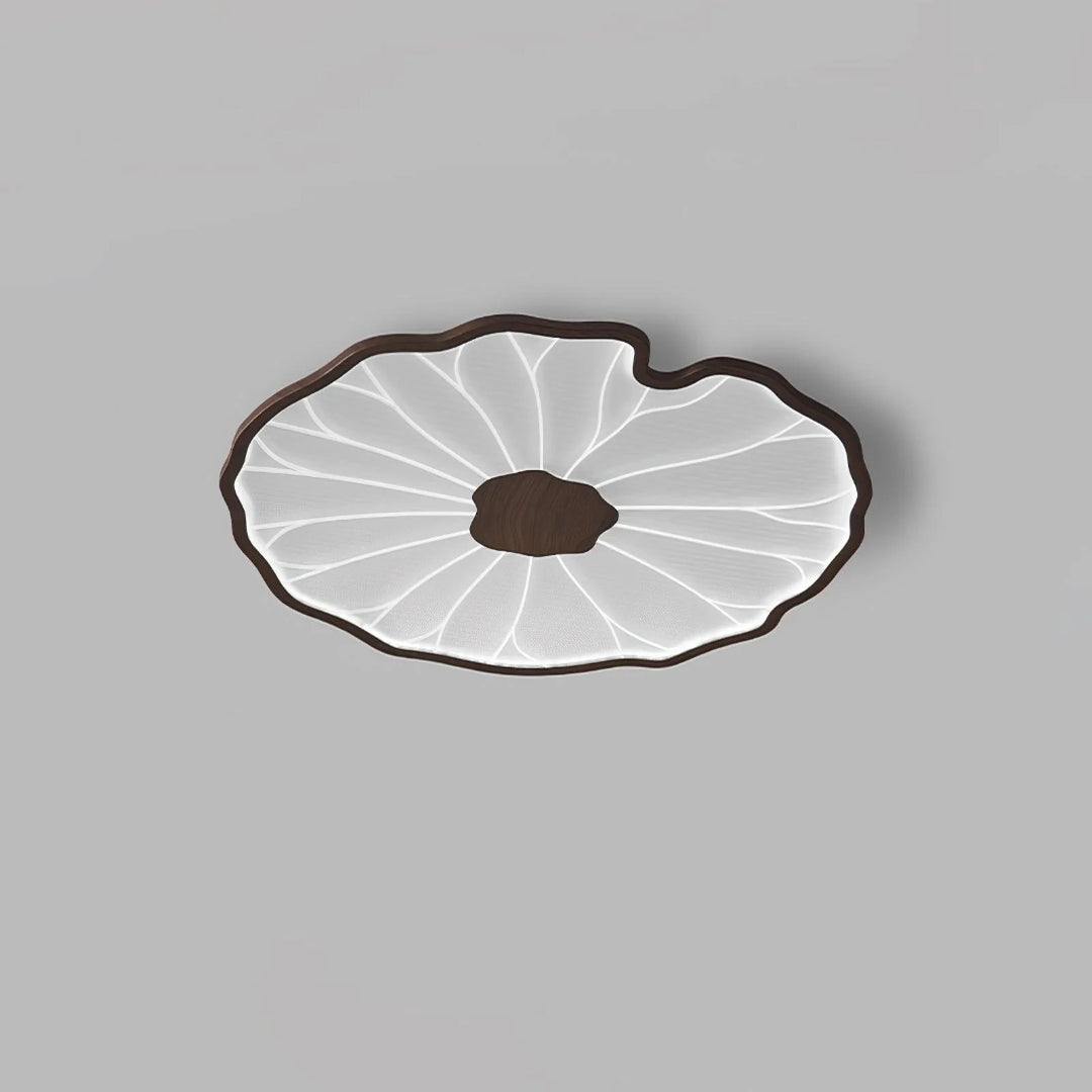 Bladvormige houten LED plafondlamp