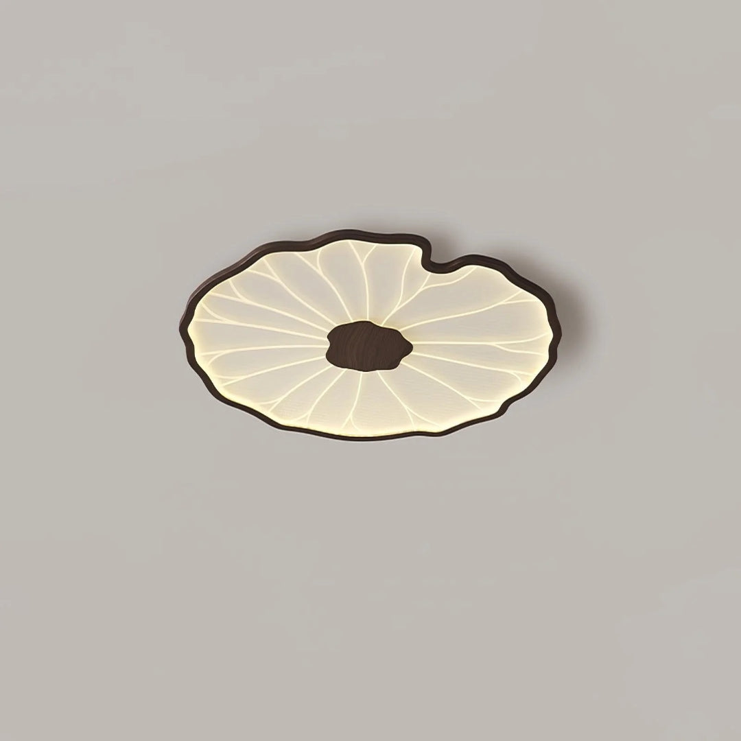 Bladvormige houten LED plafondlamp