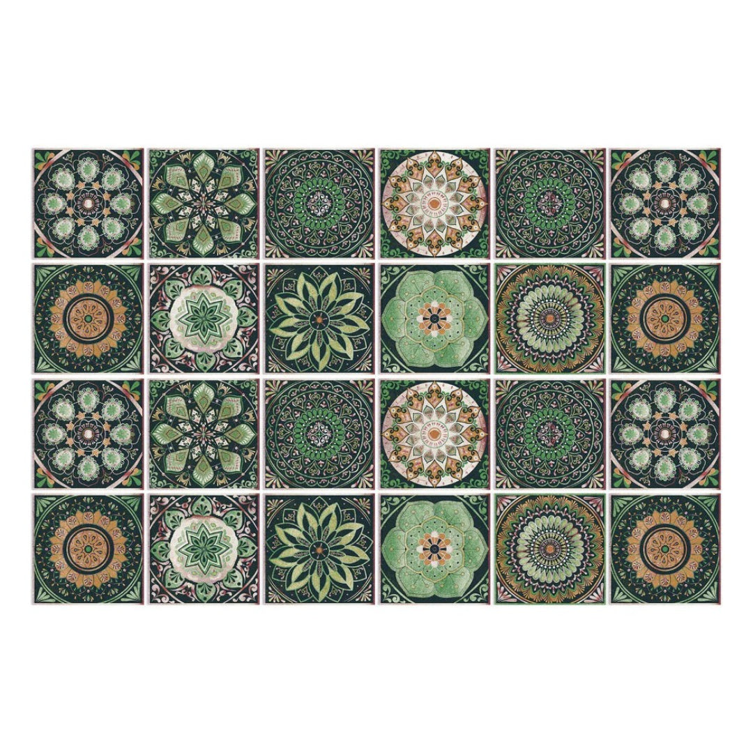 Bohemian tegelset met patroon