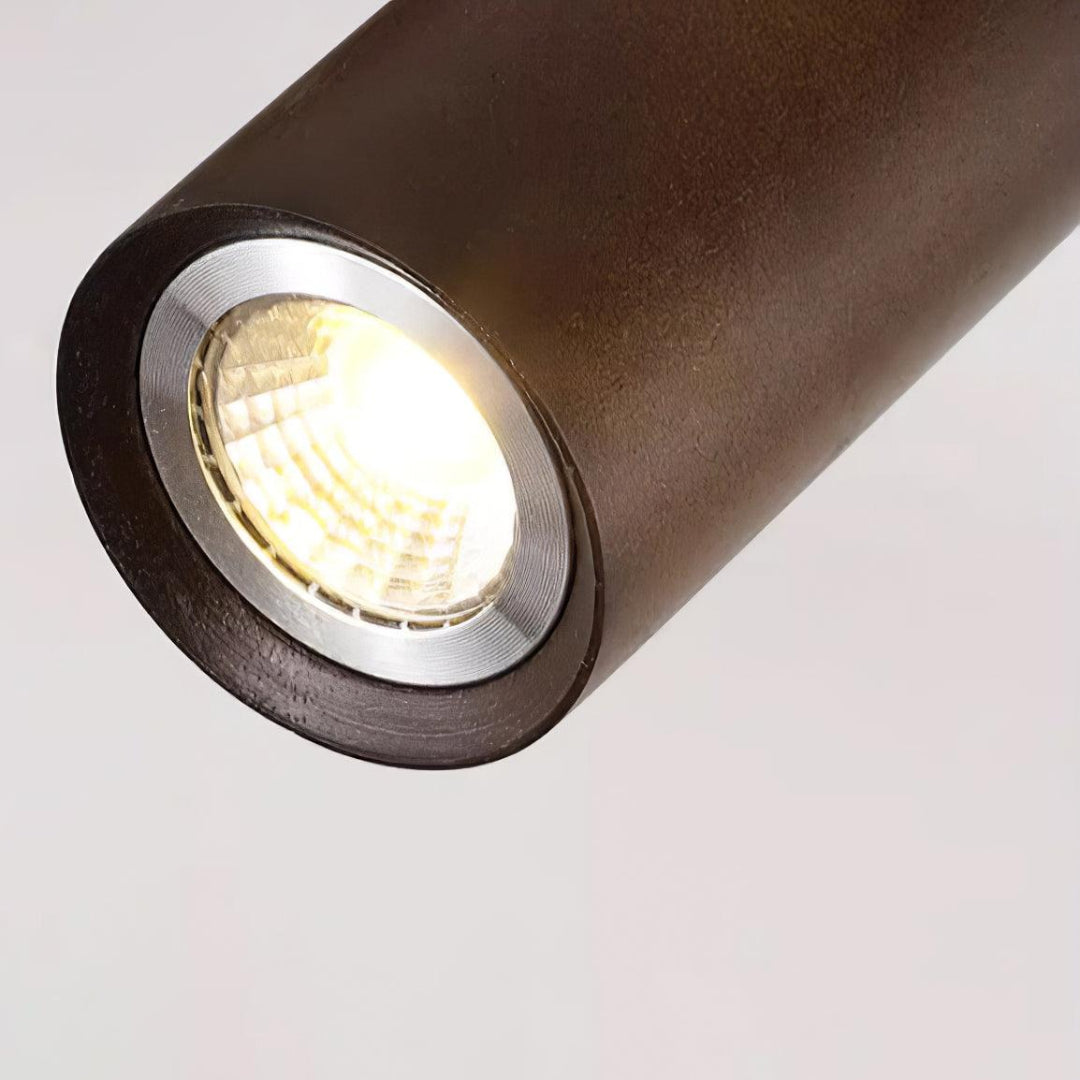 Houten verstelbare rail plafondlamp