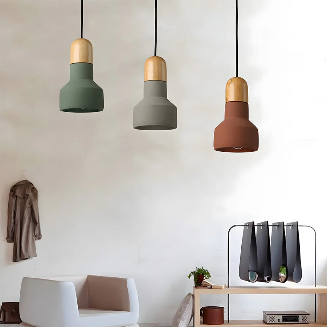 Industriële Houten Hanglamp