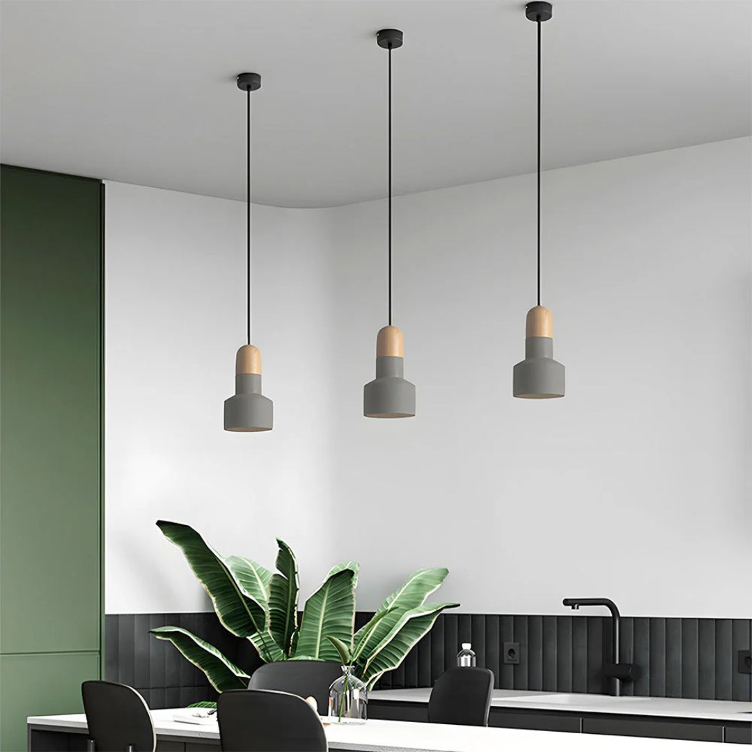 Industriële Houten Hanglamp