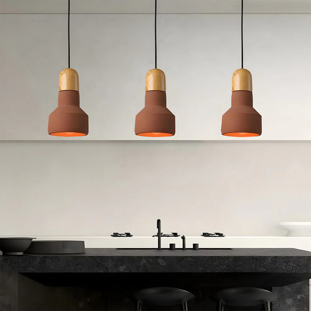 Industriële Houten Hanglamp