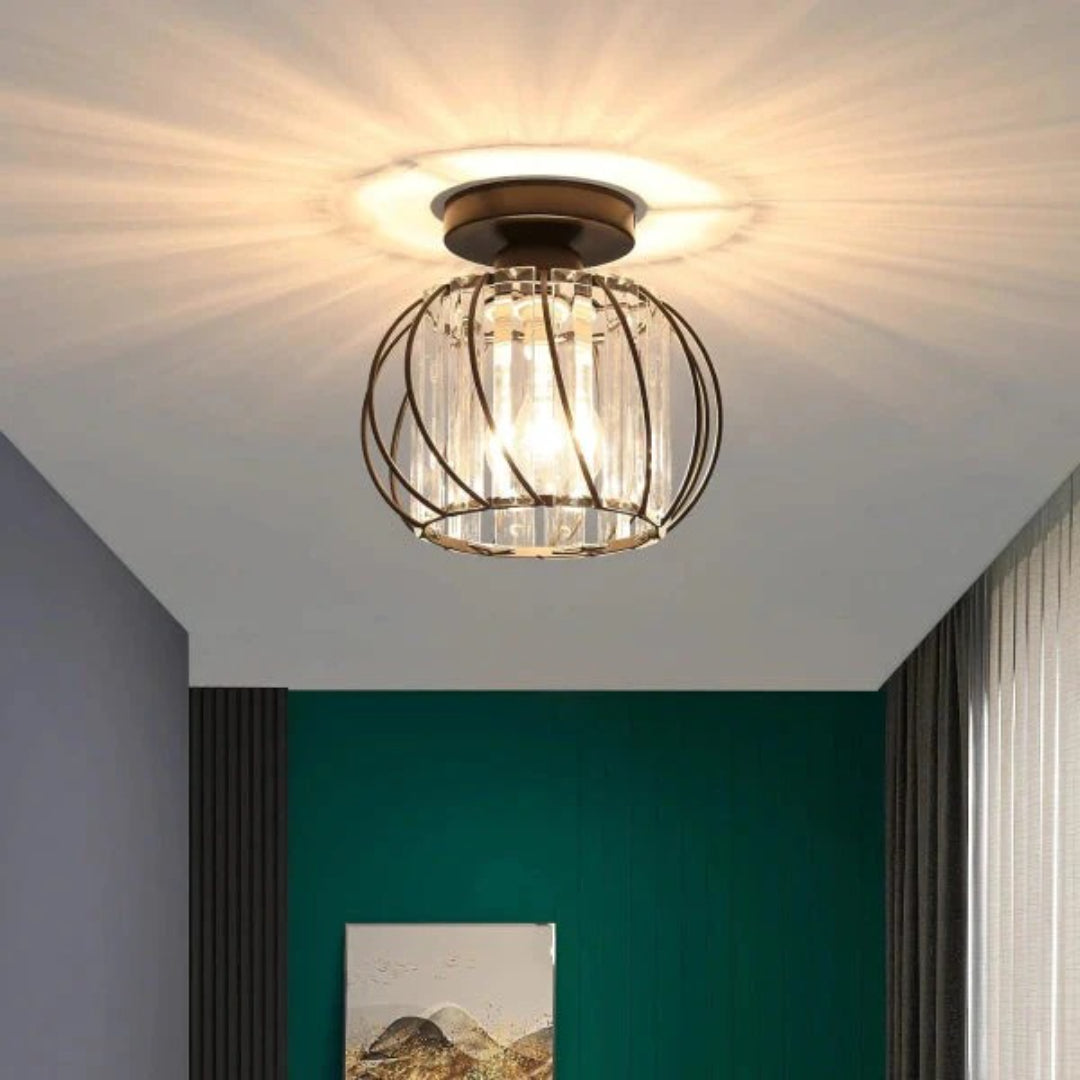 Vintage Kristallen Plafondlamp