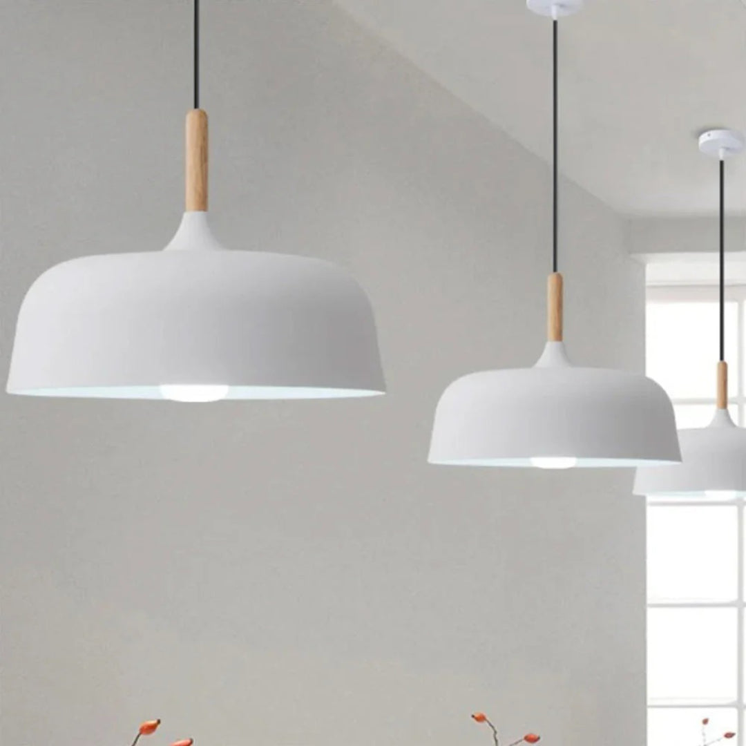 Japandi Houten Metalen Hanglamp