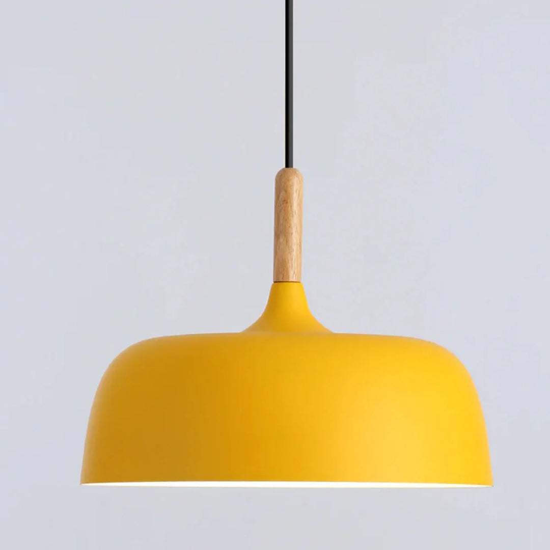 Japandi Houten Metalen Hanglamp