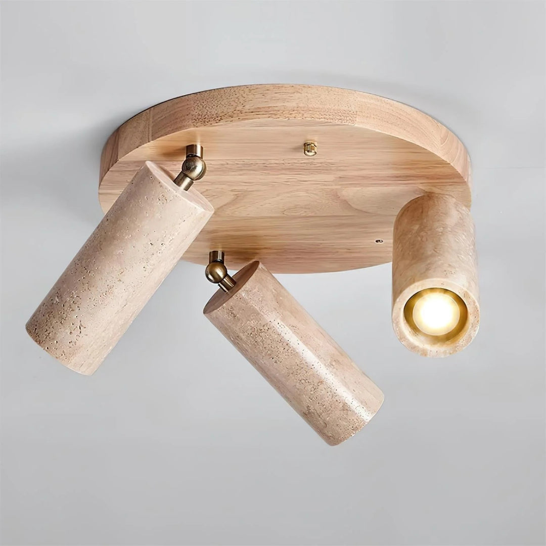 Minimalistische Travertin Cilinder Plafondlamp