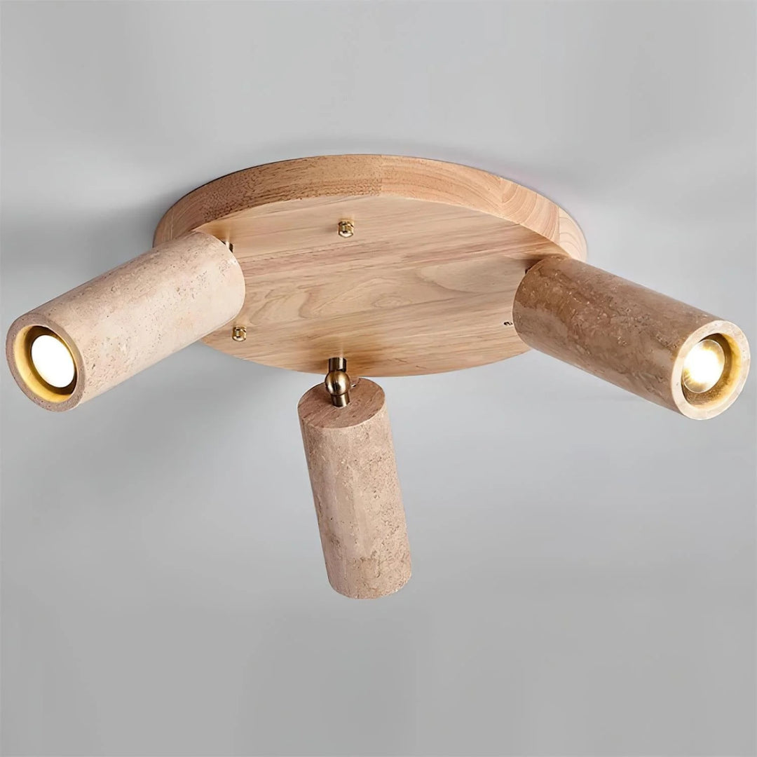 Minimalistische Travertin Cilinder Plafondlamp