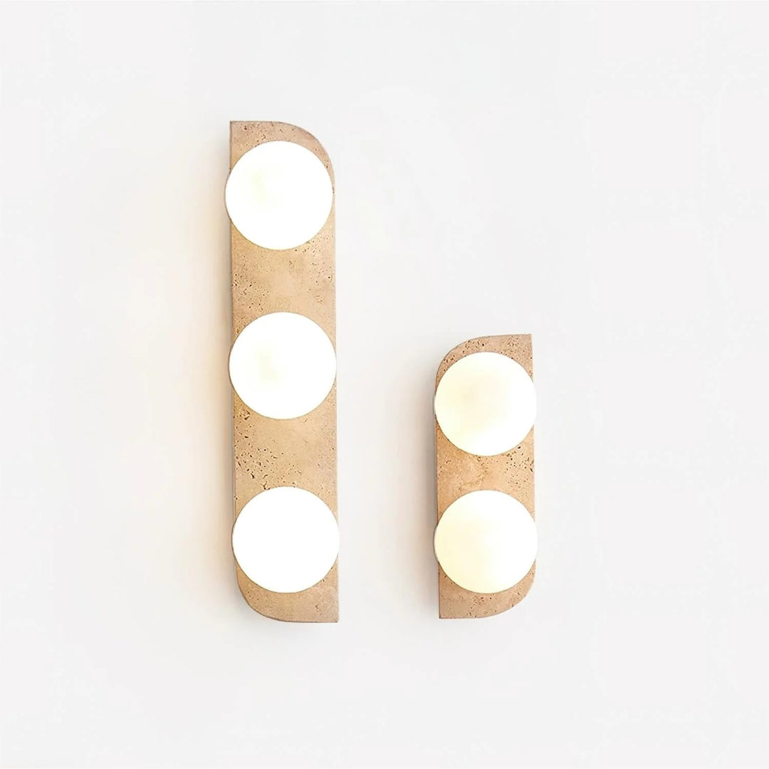 Ronde Stenen Wandlamp