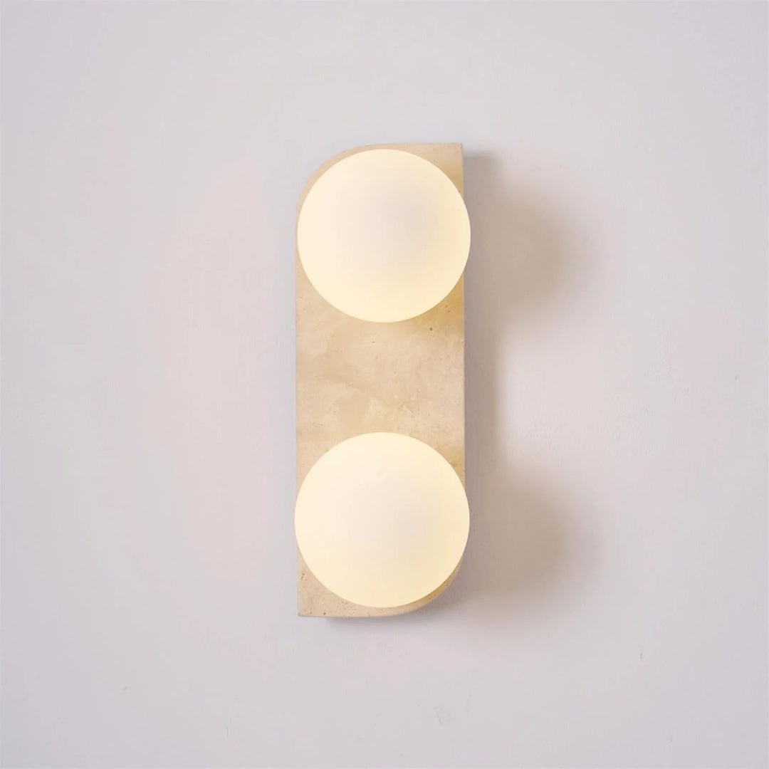 Ronde Stenen Wandlamp