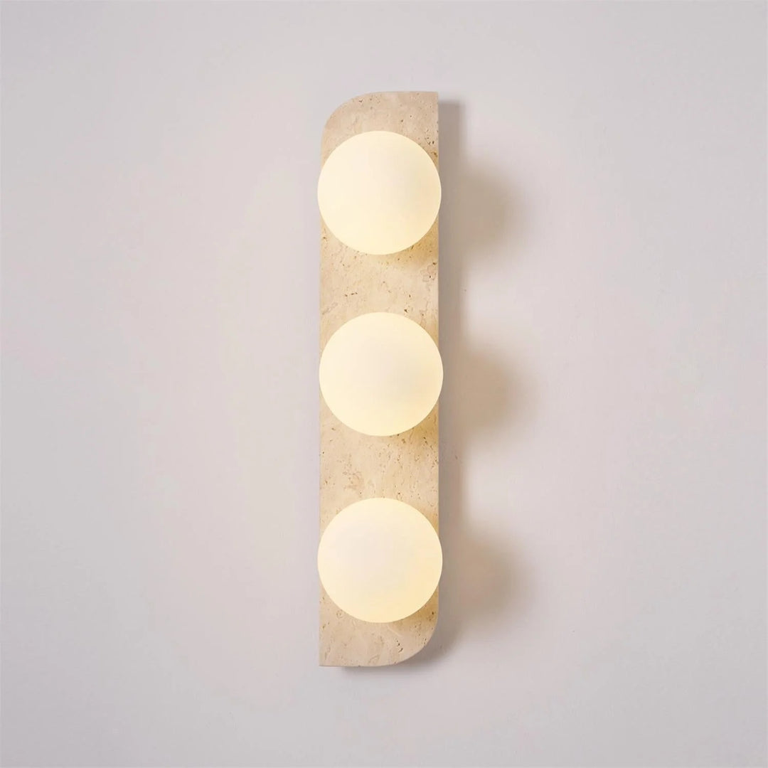 Ronde Stenen Wandlamp