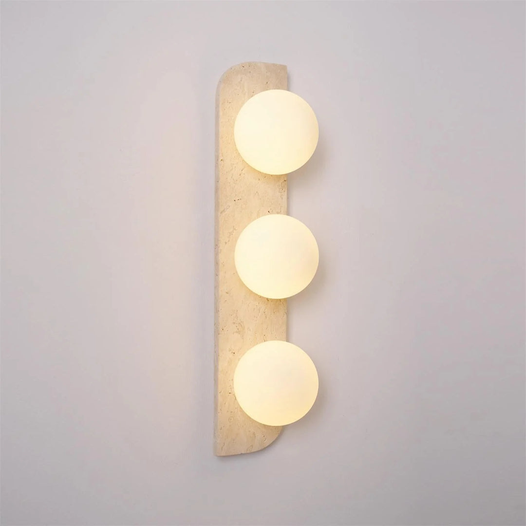 Ronde Stenen Wandlamp