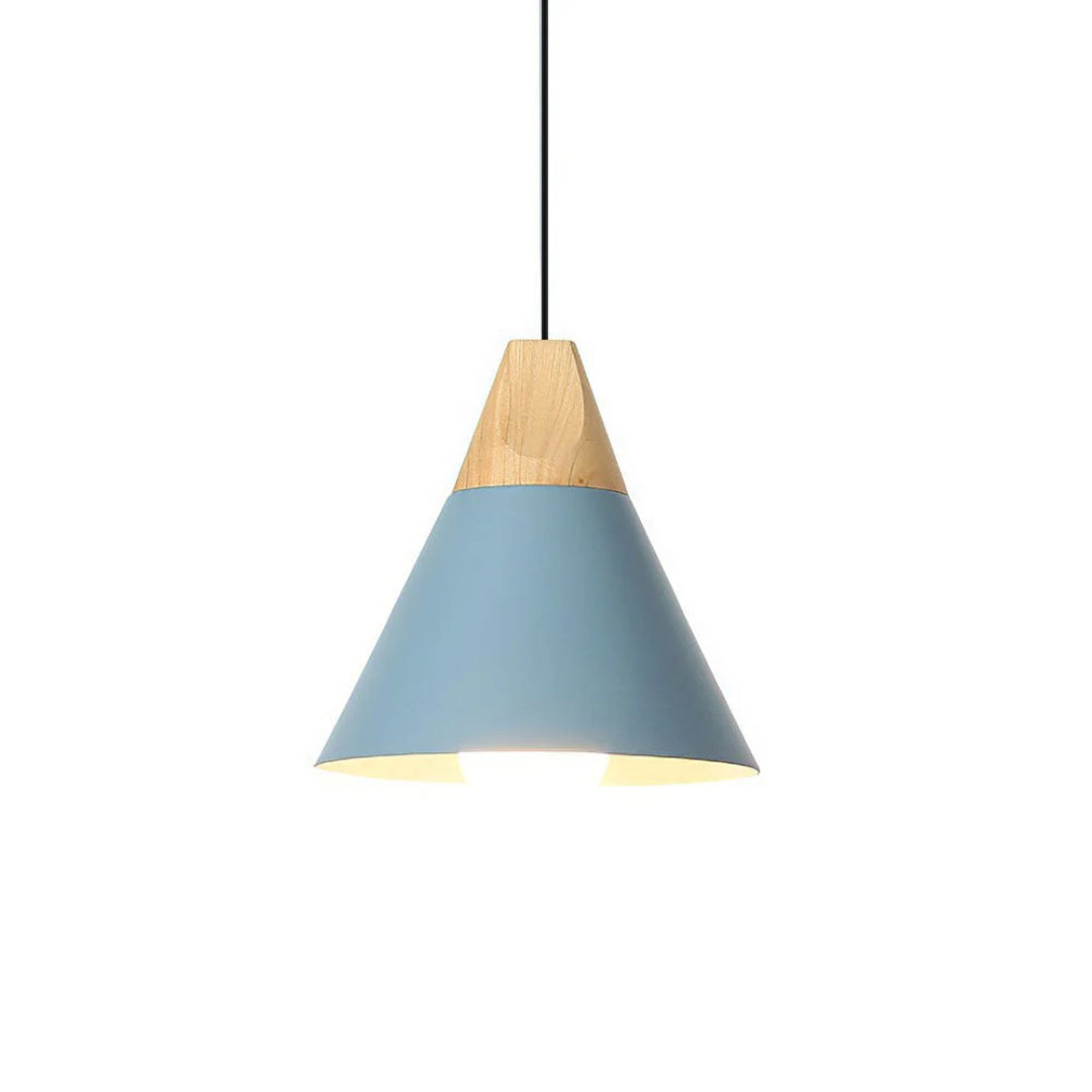 Scandinavische Houten Metalen Hanglamp