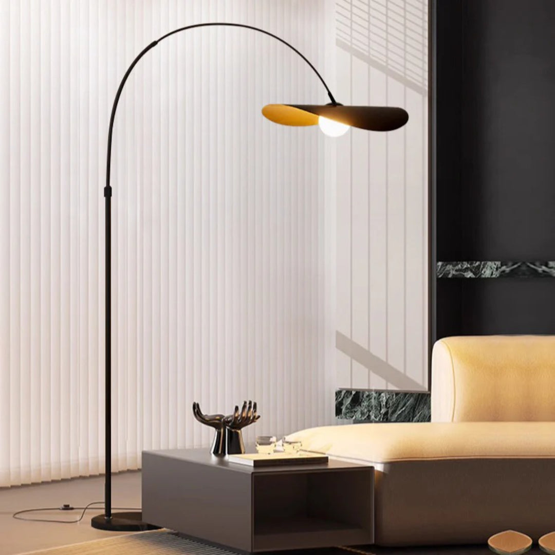 Wabi Sabi Gebogen Metalen Vloerlamp