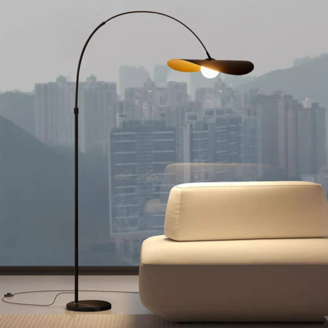 Wabi Sabi Gebogen Metalen Vloerlamp