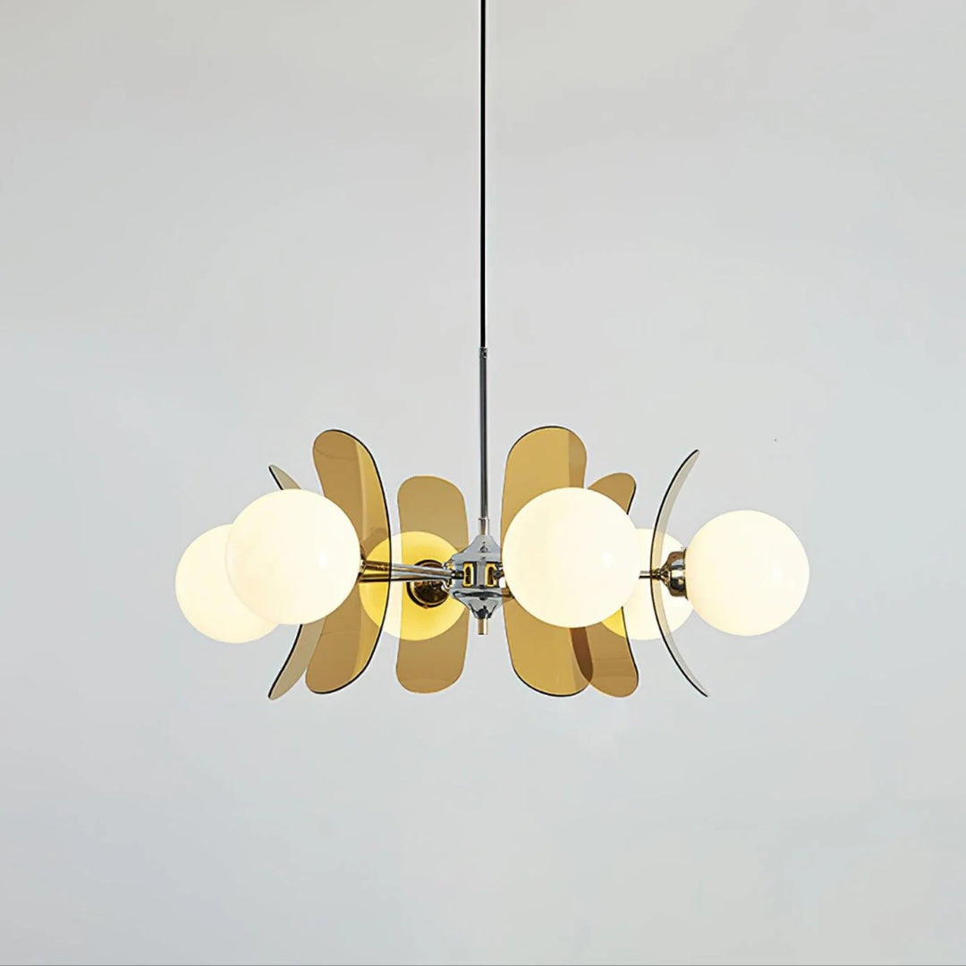 Mid-Century Glazen Hanglamp