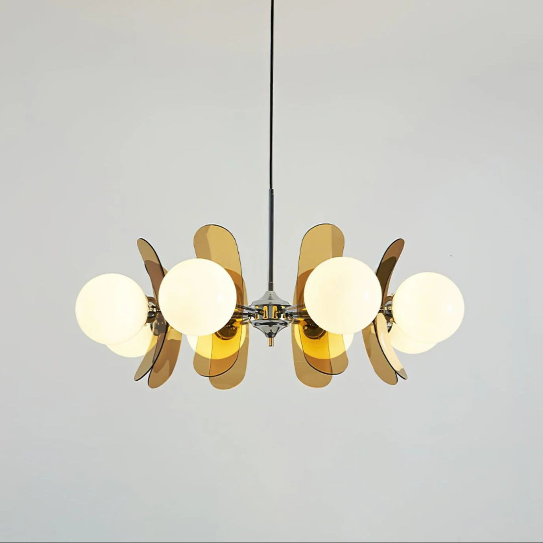 Mid-Century Glazen Hanglamp