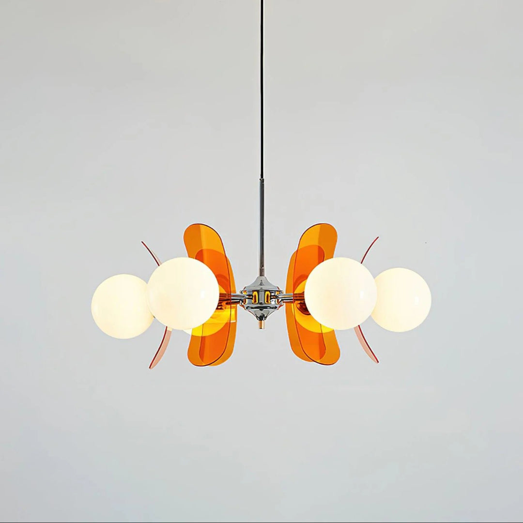 Mid-Century Glazen Hanglamp