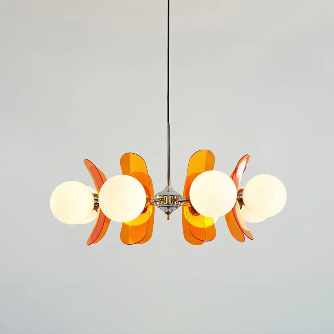 Mid-Century Glazen Hanglamp