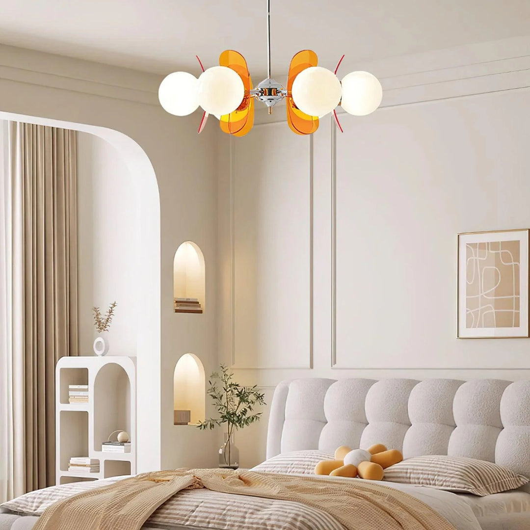 Mid-Century Glazen Hanglamp