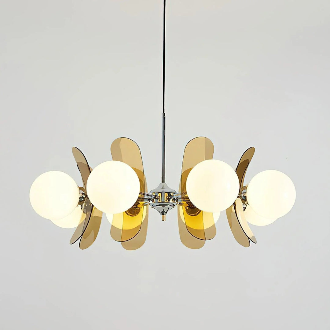 Mid-Century Glazen Hanglamp