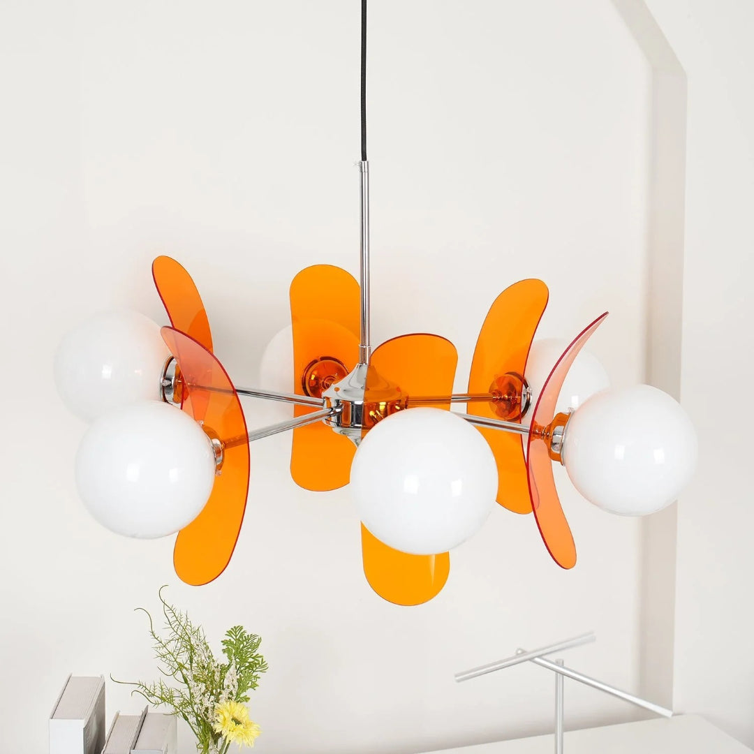 Mid-Century Glazen Hanglamp