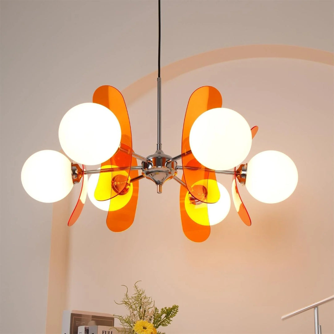 Mid-Century Glazen Hanglamp