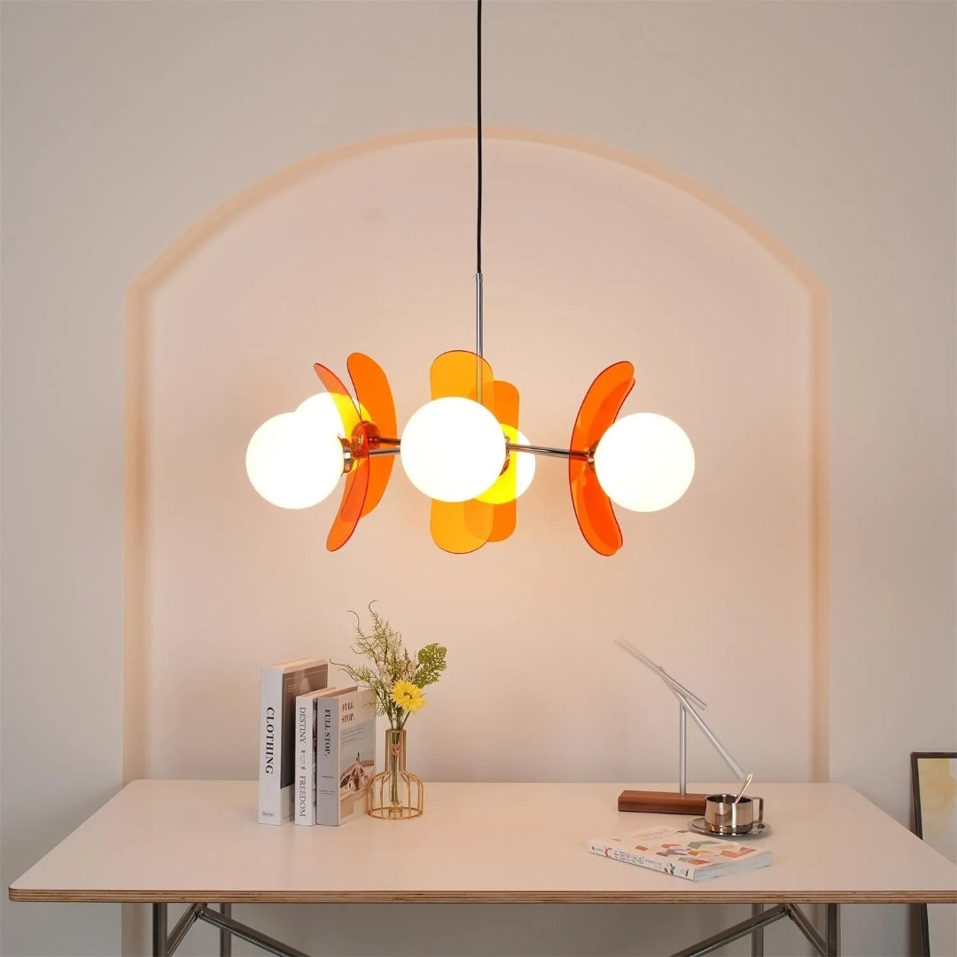 Mid-Century Glazen Hanglamp