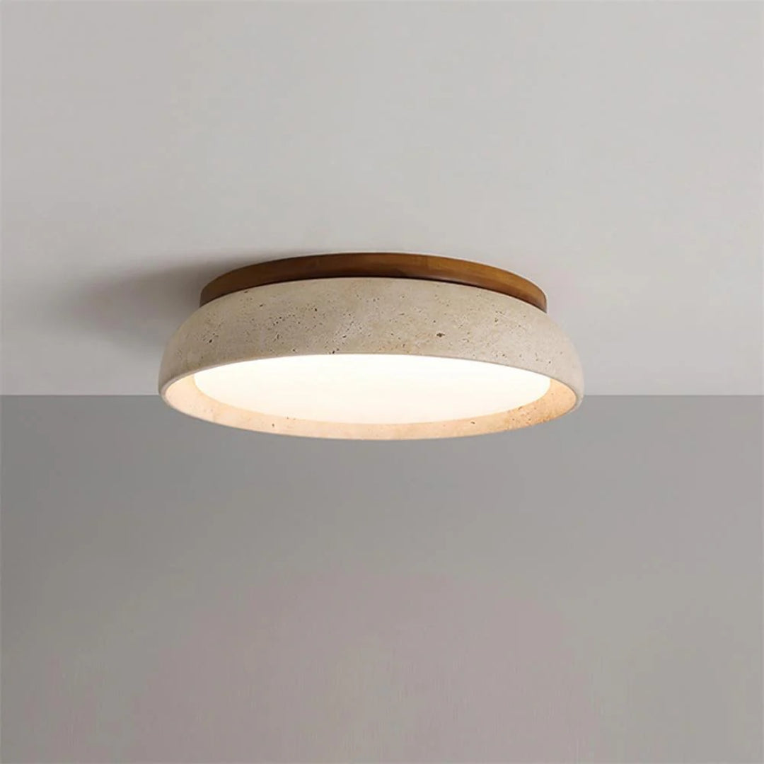Ronde stenen plafondlamp