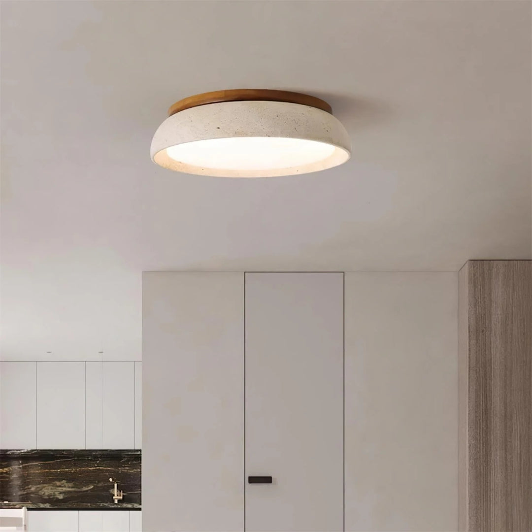 Ronde stenen plafondlamp