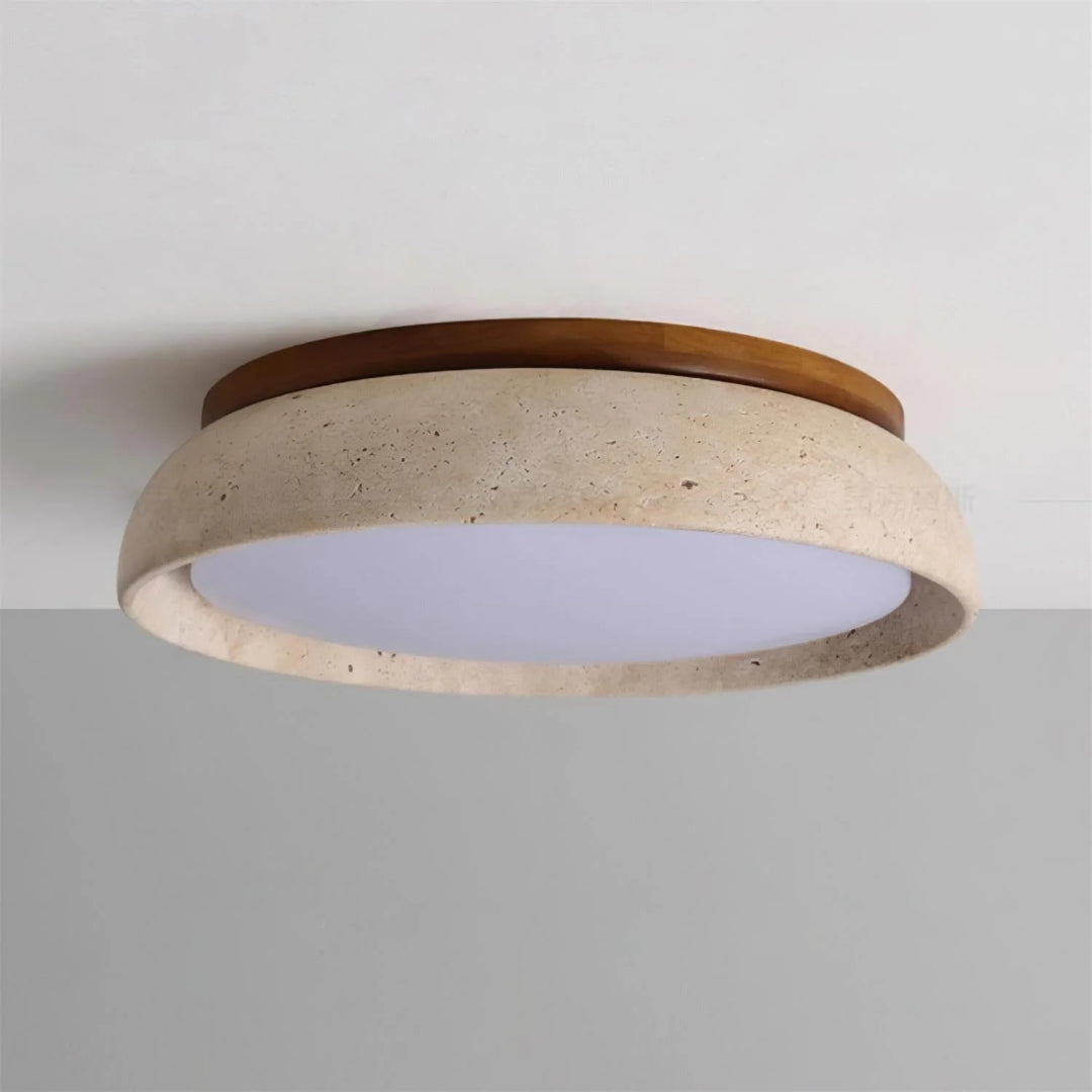 Ronde stenen plafondlamp