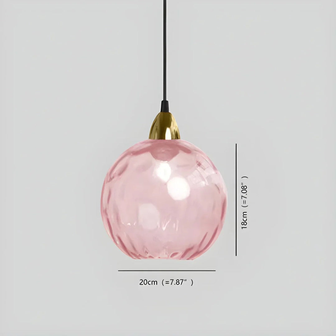 Hedendaagse Getextureerde Glazen Hanglamp