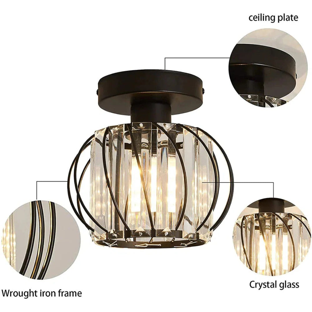 Vintage Kristallen Plafondlamp
