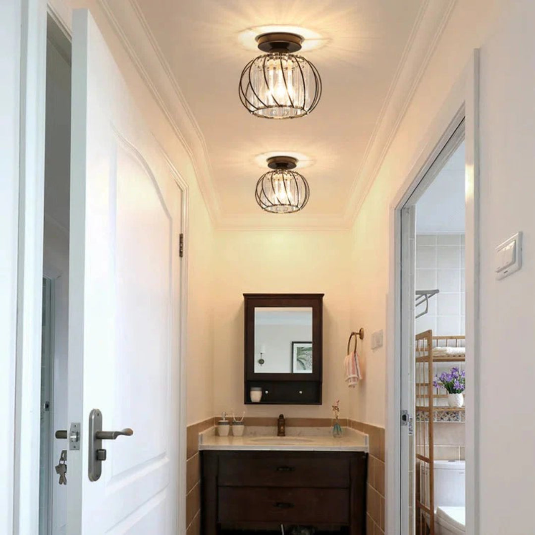 Vintage Kristallen Plafondlamp