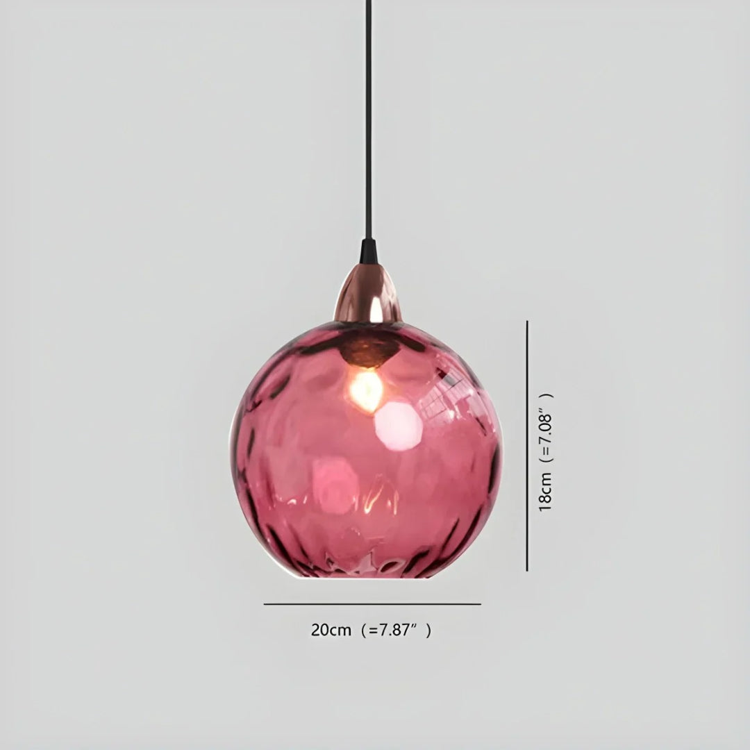 Hedendaagse Getextureerde Glazen Hanglamp
