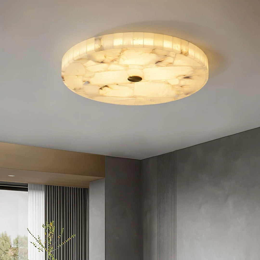Minimalistische Marmeren Ronde Plafondlamp