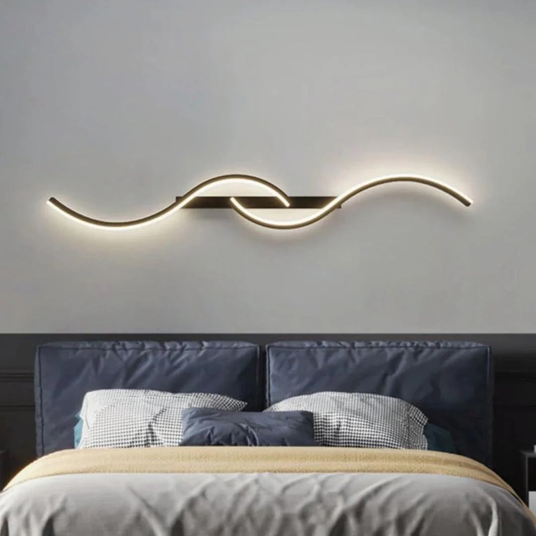 Hedendaagse gebogen LED-wandlamp