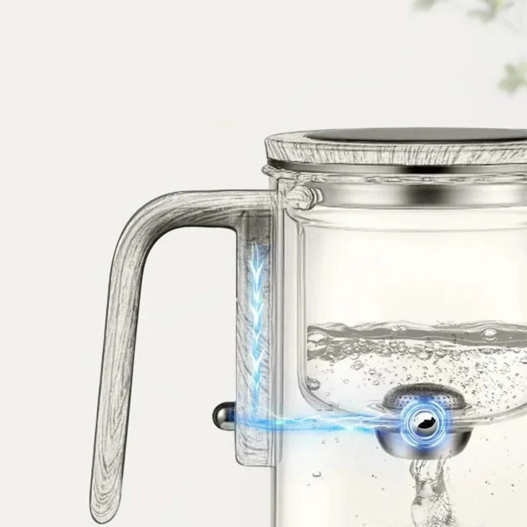 Moderne glazen theepot