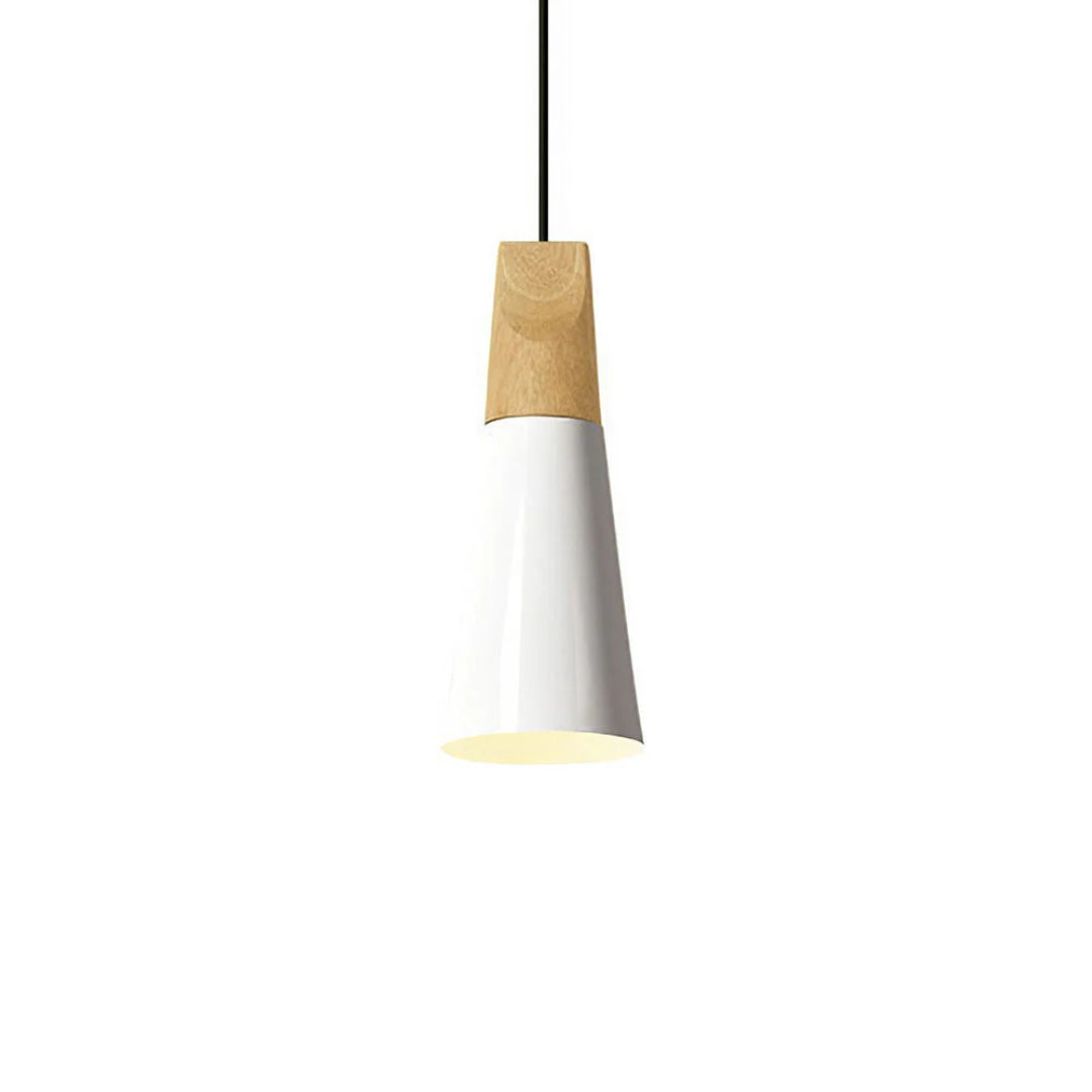 Scandinavische Houten Metalen Hanglamp